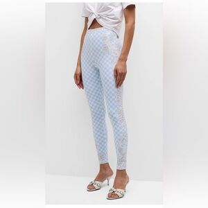 🤍💎Versace Stampa Silver Baroque Damier Lycra Leggings💎🤍